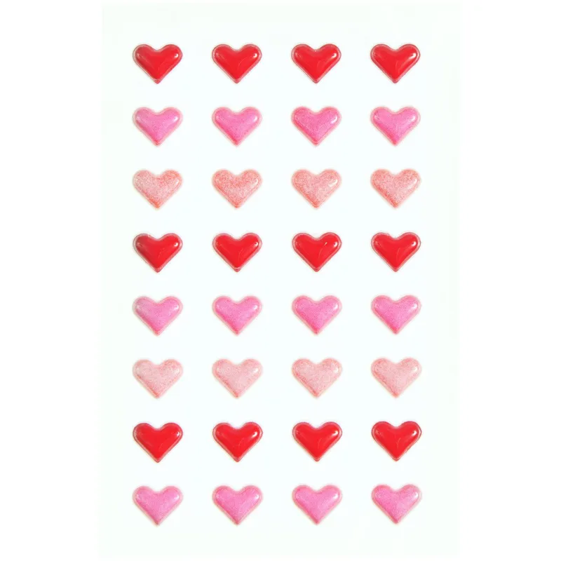 Mini Puffy Αυτοκόλλητο, Hearts