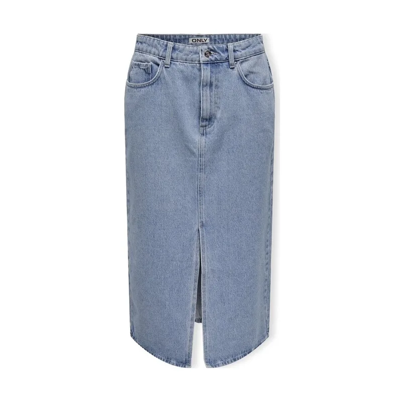 Μίντι φούστες Only Noos Bianca Midi Skirt - Light Blue Denim