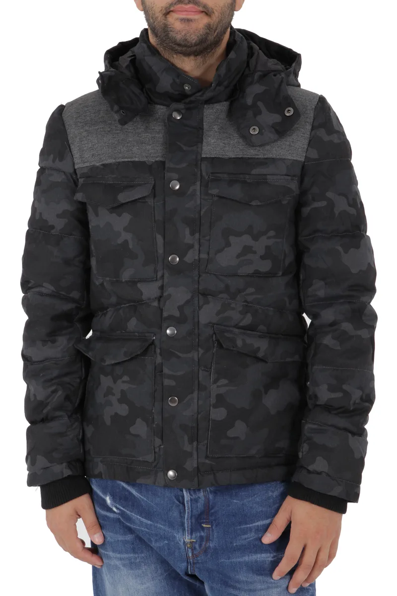 Μπουφάν Splendid Με Αποσπώμενη Κουκούλα 34-201-070-GREY-CAMO Ανδρικό