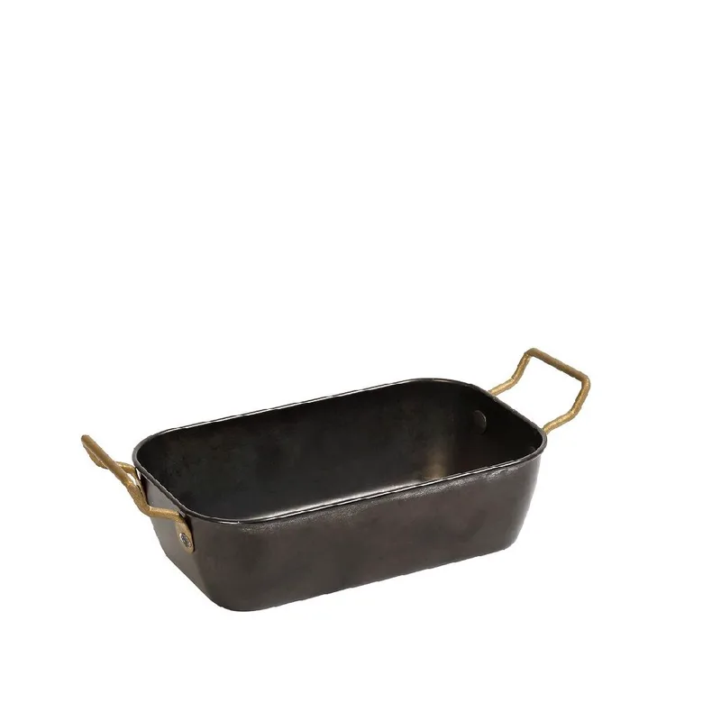 SNOW BLACK ΜΠΩΛ ΣΕΡΒΙΡΙΣΜΑΤΟΣ ΟΡΘ. ΜΕ 2 ΛΑΒΕΣ SS18/10 16(22 INCL. HANDLES)X10X4,5CM