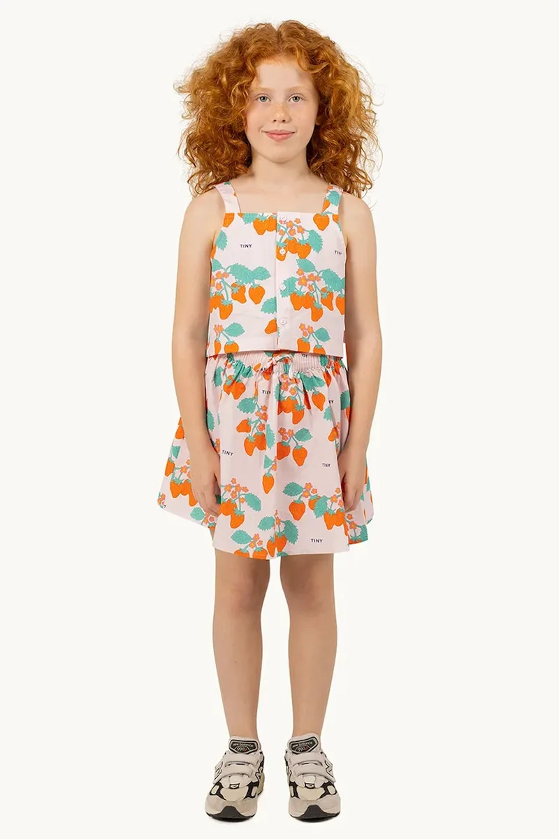 Παιδική βαμβακερή φούστα Tinycottons STRAWBERRIES SKIRT