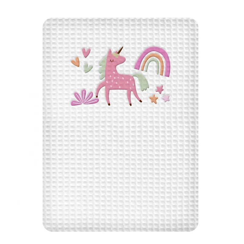 Κουβερτα Πικε Κουνιας 110X140 Adam Home Unicorn White