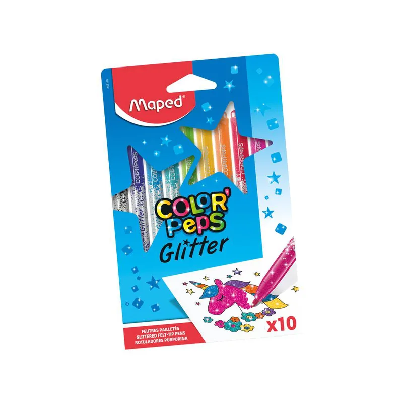 Μαρκαδόροι Maped Color'Peps Glitter 10 Τεμάχια 847110