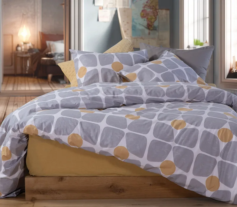 Σετ Σεντόνια Διπλά 4 Τεμαχίων Nef-Nef Casual Coreo Yellow 200x270