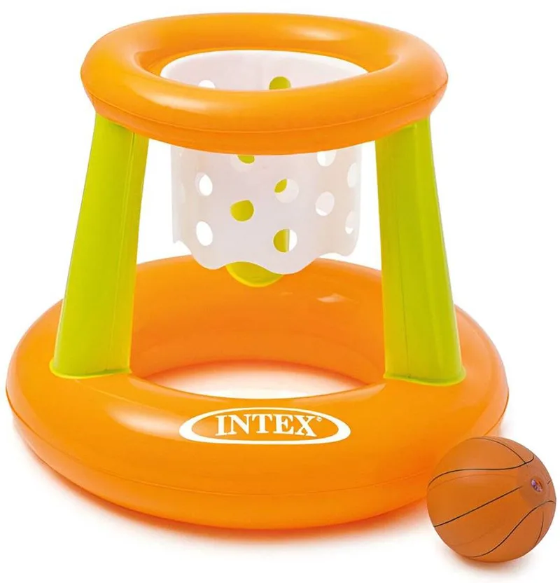 ΠΛΩΤΟ ΦΟΥΣΚΩΤΟ ΣΤΕΦΑΝΙ ΜΠΑΣΚΕΤΑΣ INTEX FLOATING HOOPS ΜΕ ΜΠΑΛΑ