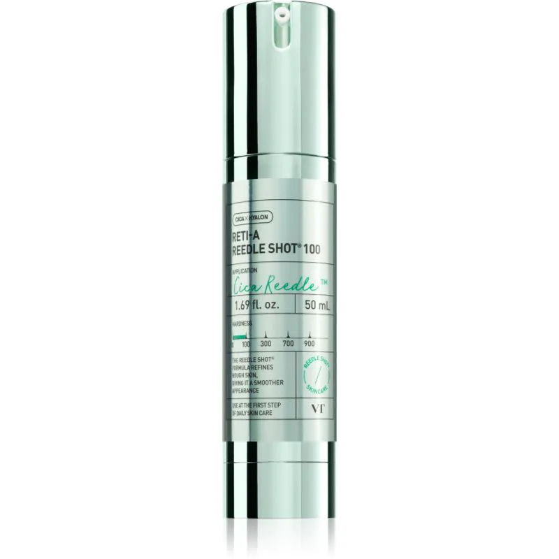 VT Cosmetics Cica Reti-A Reedle Shot 100 ενυδατικός ορός προσώπου με ανθεκτικά αποτελέσματα 50 ml