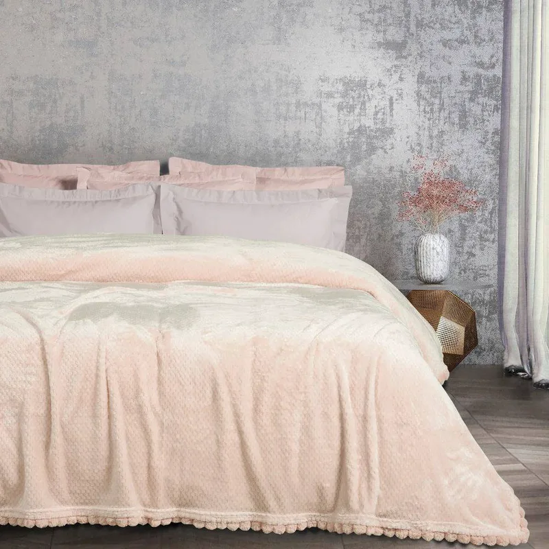 ΚΟΥΒΕΡΤΑ ΜΟΝΗ FLEECE DAS HOME 1185 ΕΚΡΟΥ 160Χ220CM