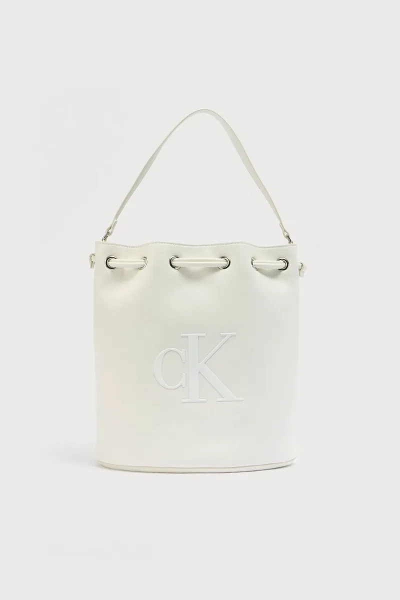 Calvin Klein Jeans γυναικεία τσάντα bucket με monogram - LV04F3232G Λευκό