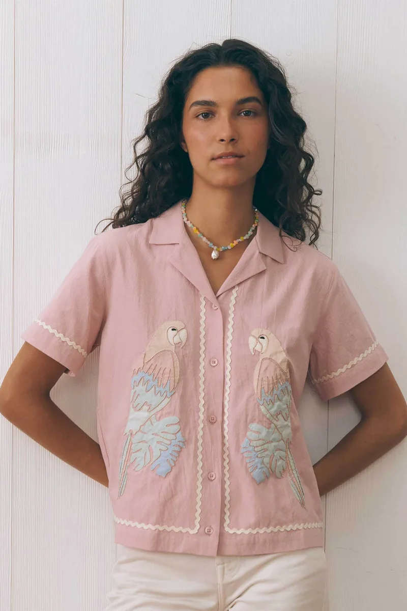 Maison Labiche γυναικείο πουκάμισο oversized "Poplin" - ZWSOUCHIERPARRO Ροζ