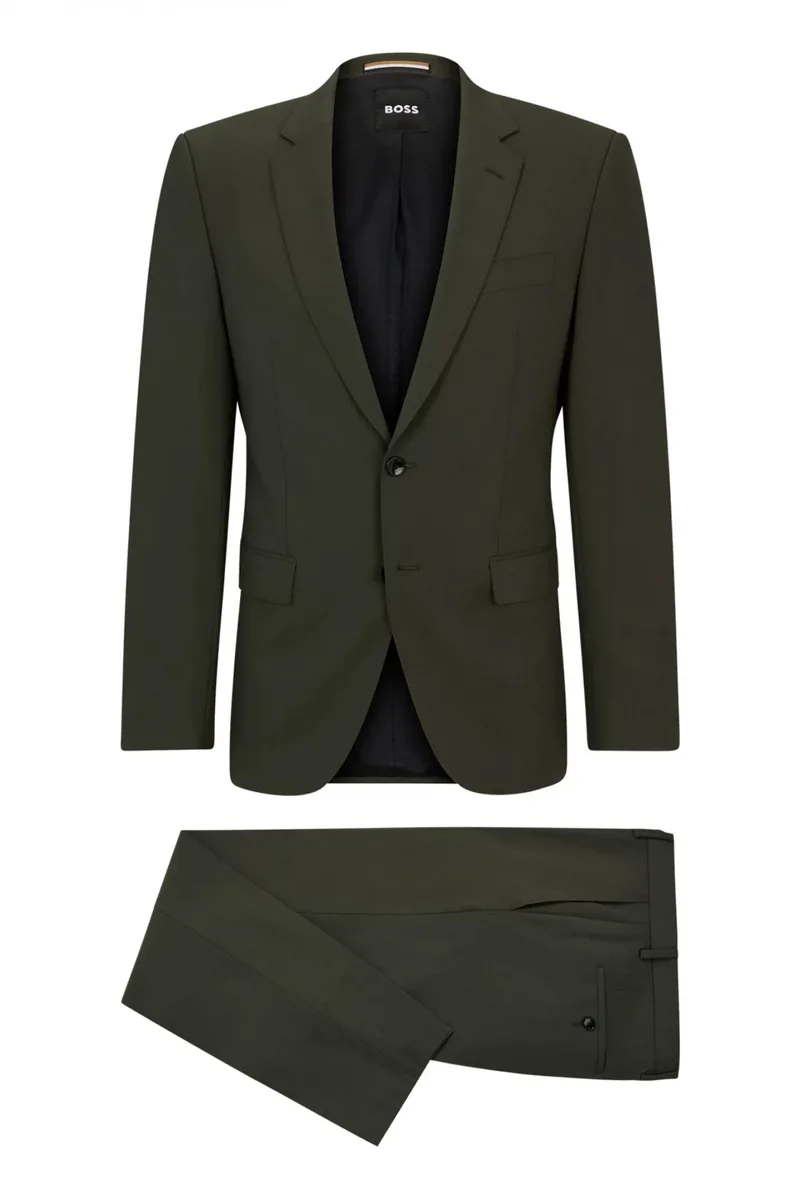 BOSS ΚΟΣΤΟΥΜΙ H-HUGE-2PCS-224 LANIFICIO TESSE BI-STRETCH SLIM FIT ΧΑΚΙ
