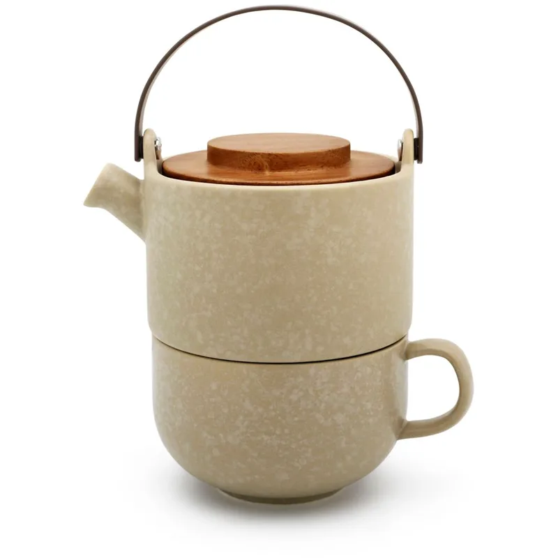 Bredemeijer Tea-for-one Umea Μπεζ με Καπάκι Ακακίας