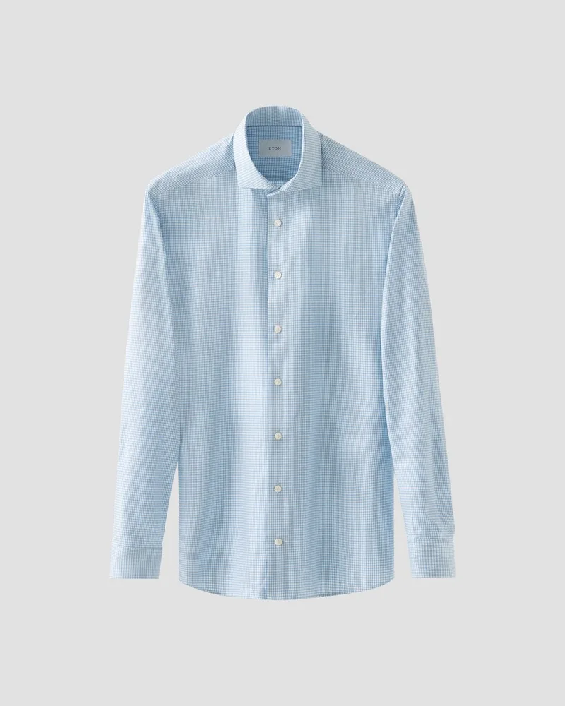 Eton Ανδρικό Πουκάμισο Slim Fit με Κλασικό Γιακά και Καρό Μοτίβο Βαμβακερό