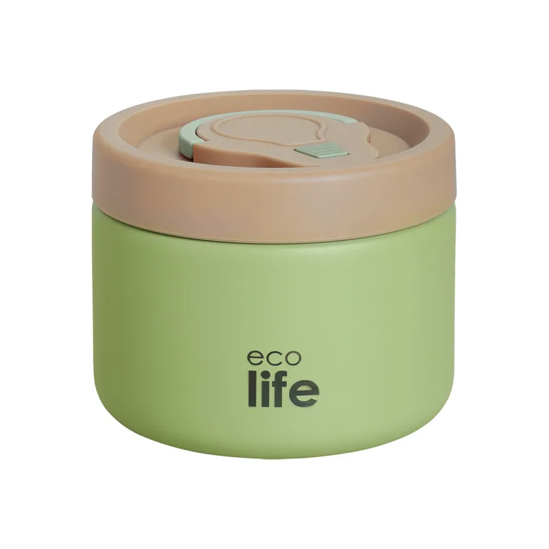 Ecolife Στρογγυλό Θερμός Φαγητού 650ml | Πράσινο