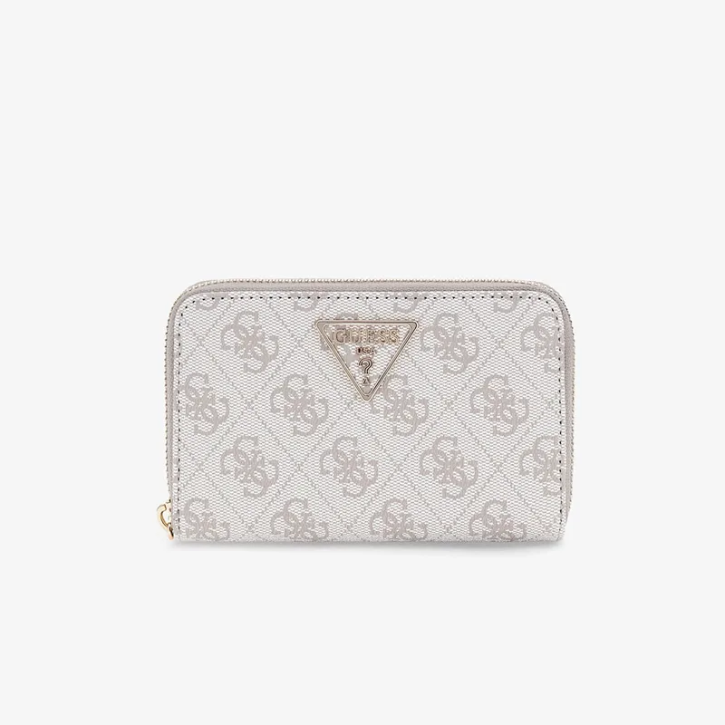 Πορτοφόλι GUESS Laurel II Slg Med Zip Around Dark Taupe Logo Universal