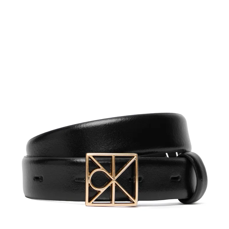 Ζώνη Γυναικεία Calvin Klein Emblem Buckle 25Mm Fixed Smooth LV04F7072G Μαύρο