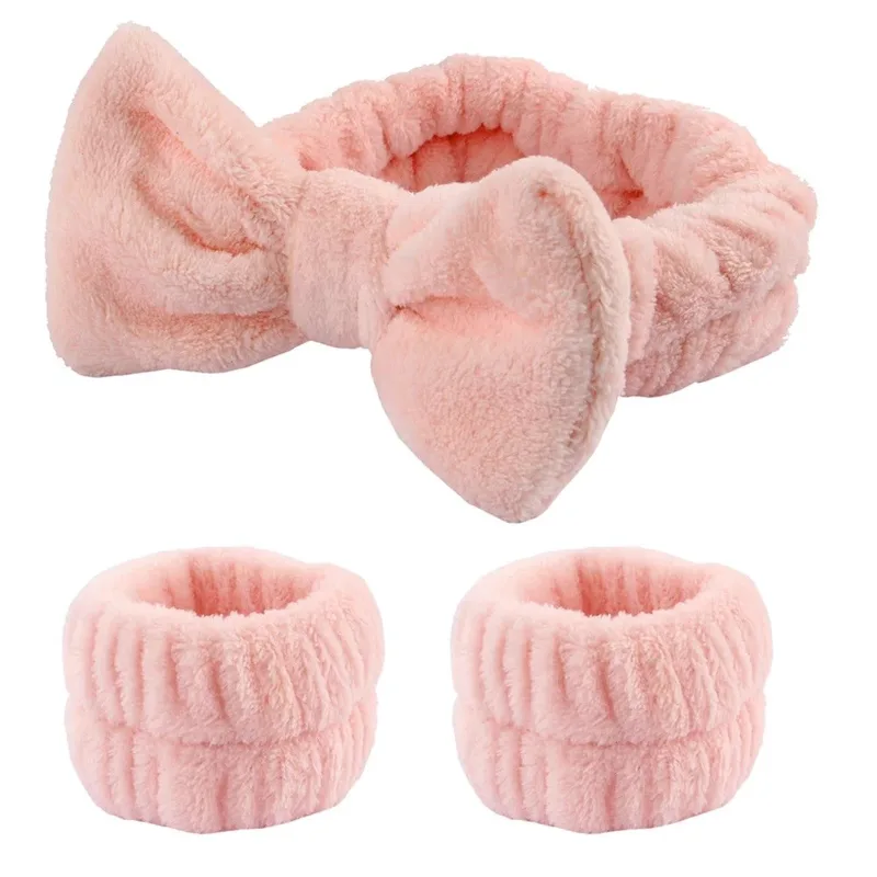 Bobby Warren Spa Headband & Wristband - Ροζ (15cm & 7,5cm)