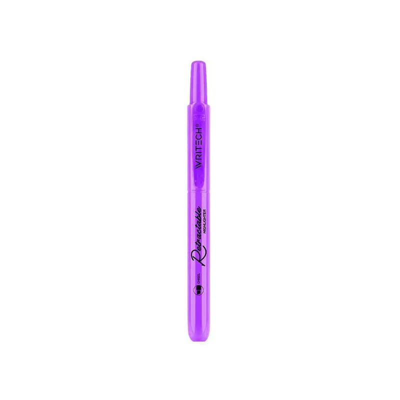 Writech Μαρκαδόρος Υπογράμμισης Κουμπί Πλακέ 1-4mm Retractable Neon Purple 545731