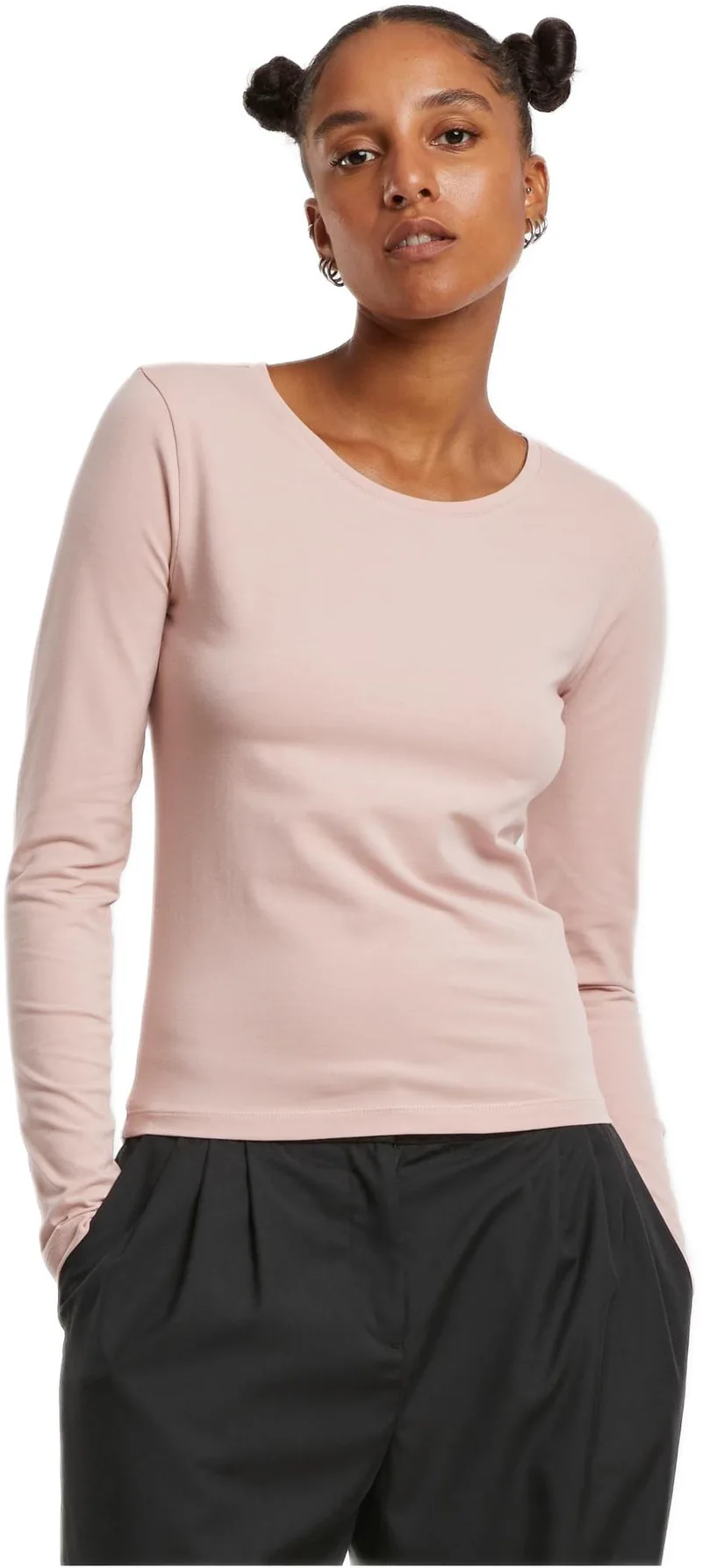 Ladies Basic Super Slim Longsleeve Urban Classics TB7456-19922 powderrose