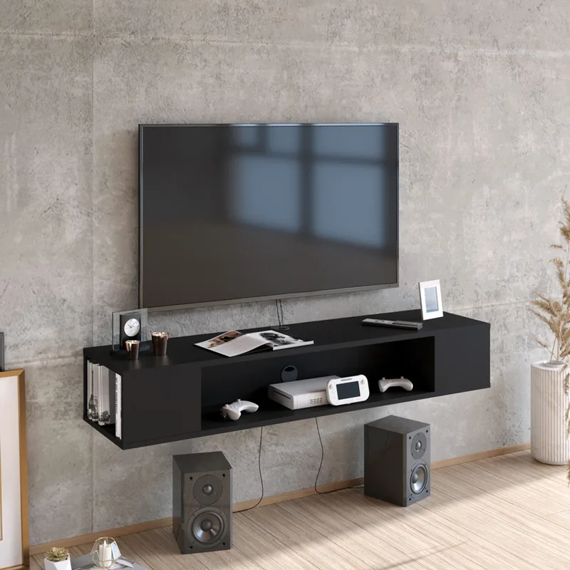 Έπιπλο Τηλεόρασης Peti - Black 875Zna3065 (135x23x35,2 cm)