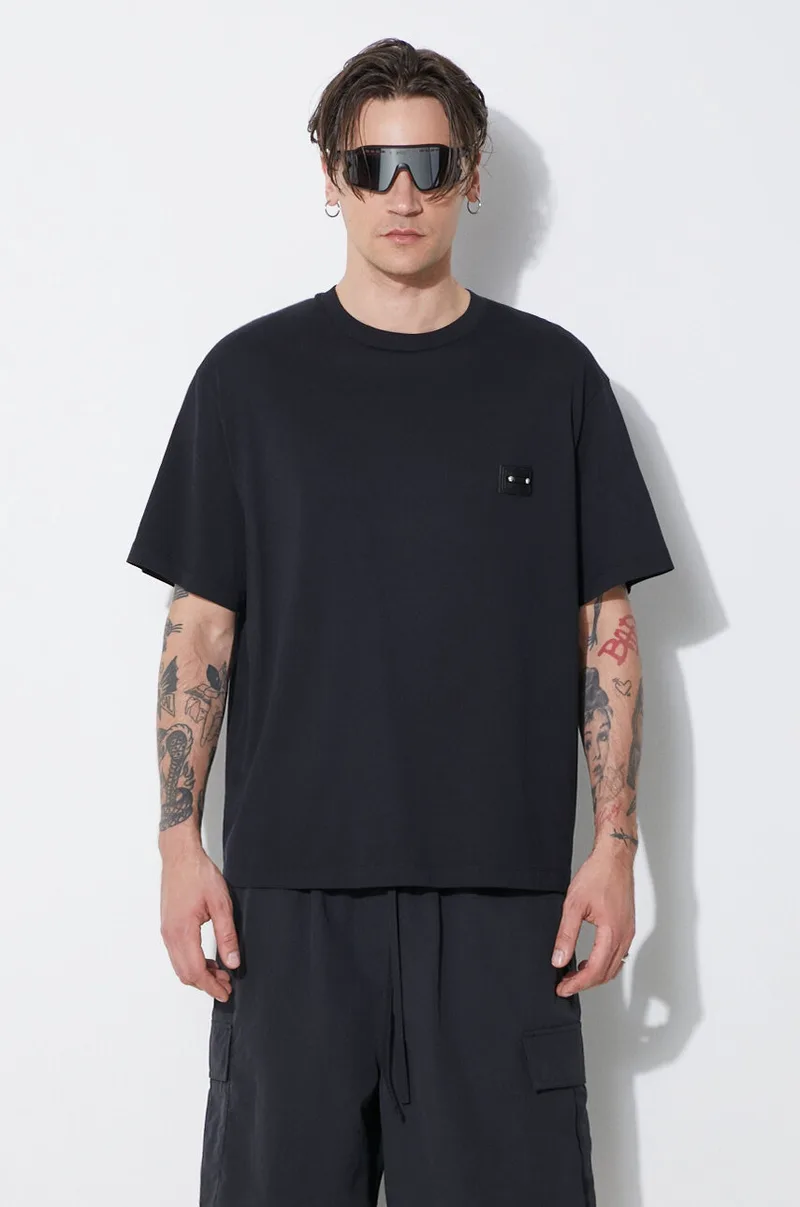 Βαμβακερό μπλουζάκι Neil Barrett Slim Dropped Shoulder Pierced Nipple
