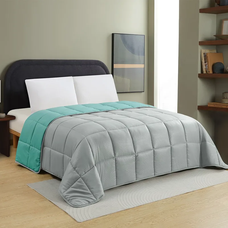 Πάπλωμα 2 Όψεων Microfiber Υπέρδιπλο 220x240εκ. Brooklyn Grey-Petrol Melinen 20004994 (Ύφασμα: Microfiber, Χρώμα: Γκρι, Μέγεθος: Υπέρδιπλα) - MELINEN - 20004994