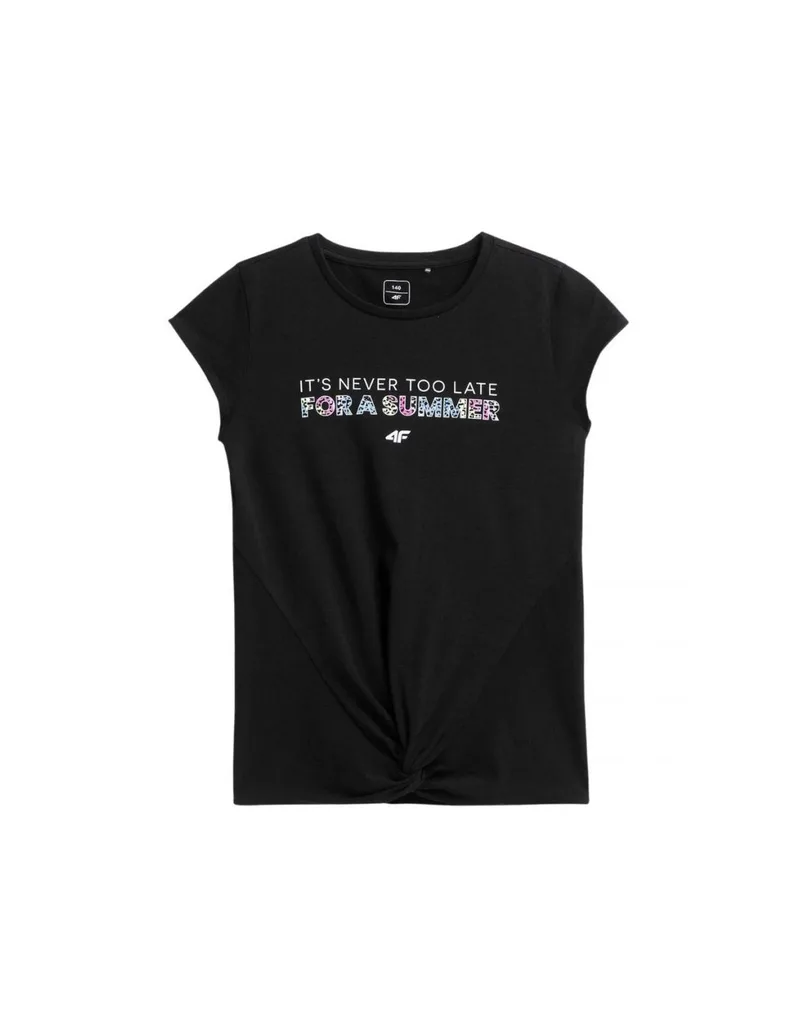 4F Παιδικό T-shirt Μαύρο HJL22-JTSD010-20S