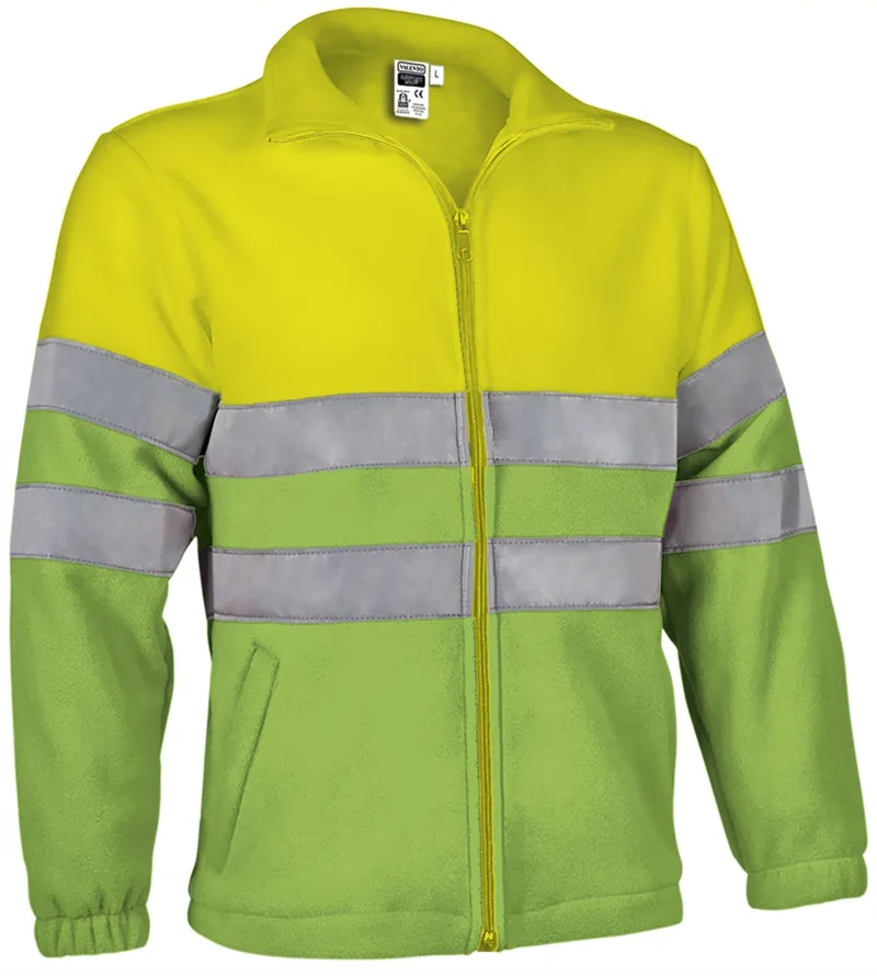 Hi-Vis Fleece Jacket AIRPORT Valento FPVAAIRAP Fluo Yellow-Apple Green
