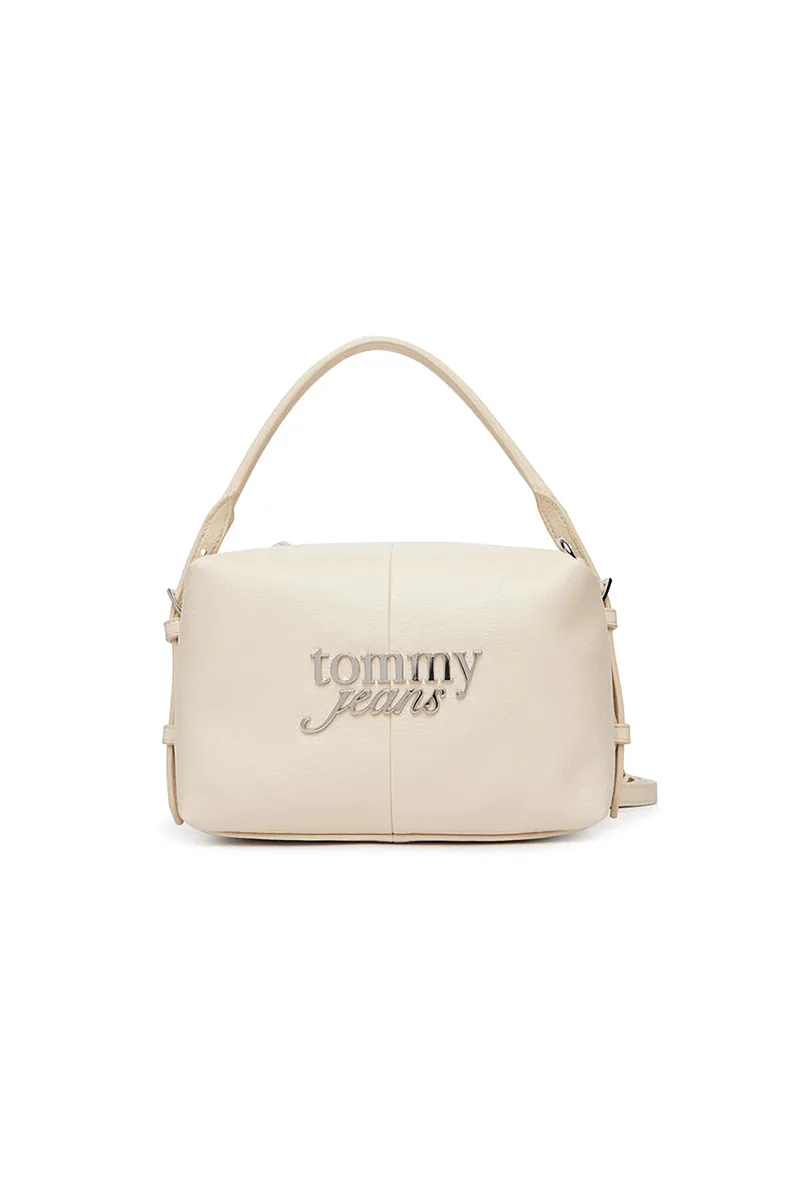 Tommy Hilfiger γυναικεία τσάντα crossbody/χειρός με μεταλλικό monogram "Tjw Bold Camera Bag" - AW0AW18470 Μπεζ