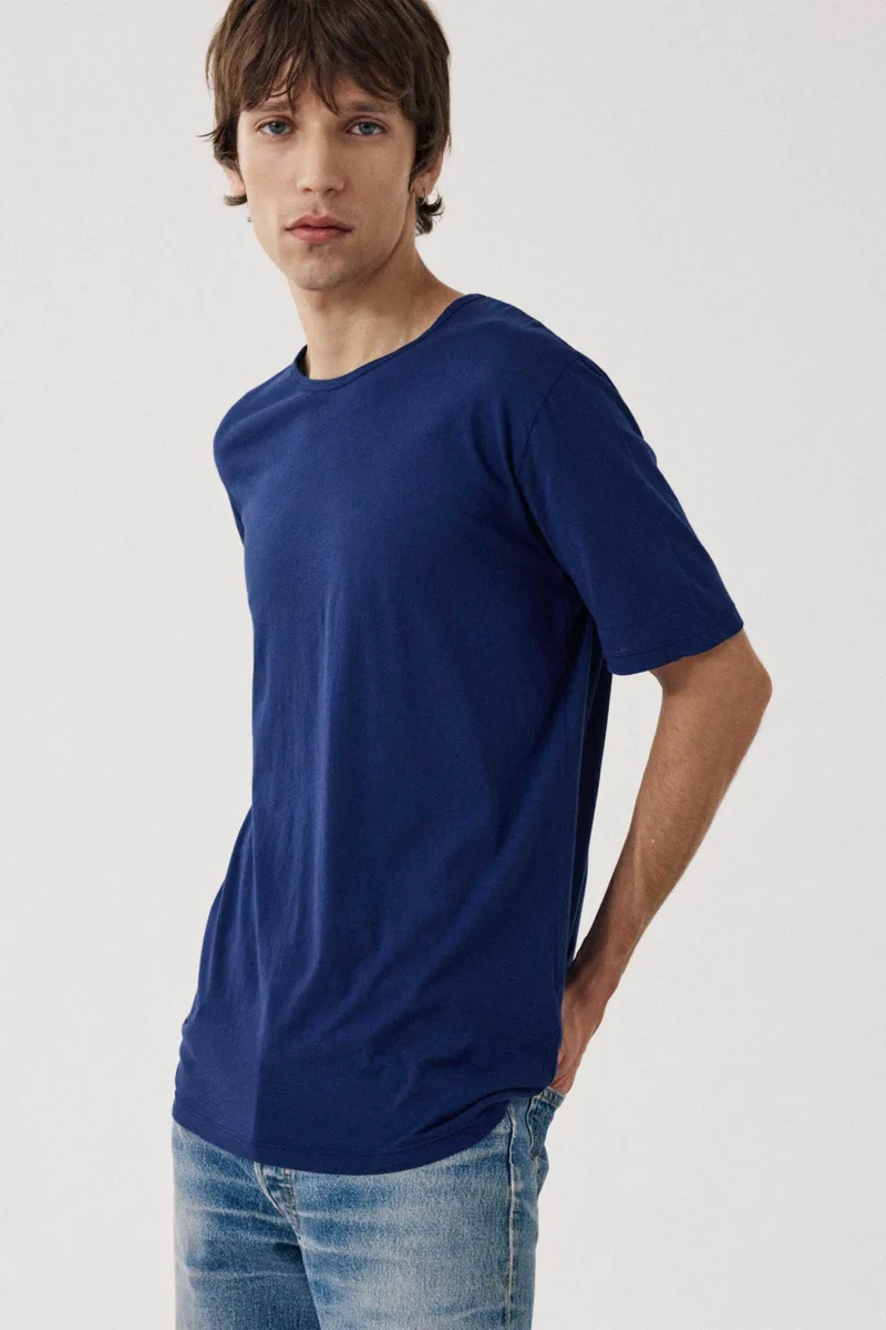 Hartford ανδρικό T-shirt μονόχρωμο Regular Fit - BF65301 Μπλε