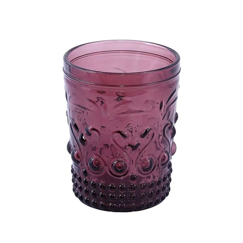 Ποτήρια Ουίσκι 400ml (Σετ 6τμχ) Espiel Embossed Purple HOC1006