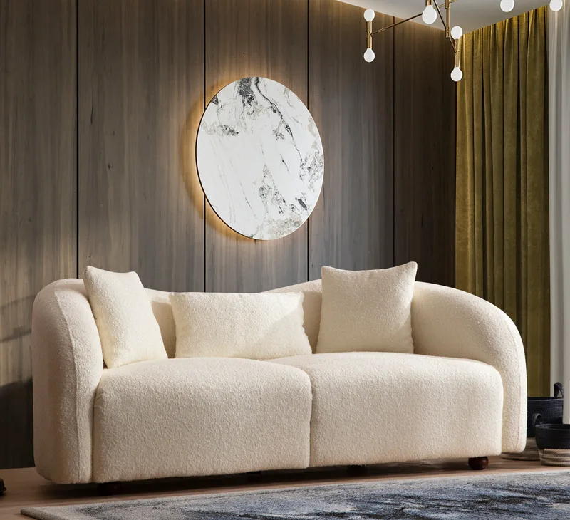 Διθέσιος Καναπές Venedik - Cream 569Hln1137 (190x76x91)