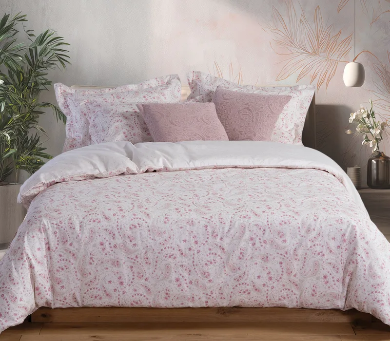 Κουβερλί Υπέρδιπλο Nef-Nef Mirelle Ecru/Pink 240x230