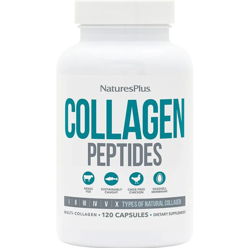 Natures Plus Collagen Peptides Συμπλήρωμα Διατροφής Πεπτιδίων Κολλαγόνου Υψηλής Απορρόφησης για Υγιή Μαλλιά, Δέρμα, Νύχια & Αρθρώσεις 120caps