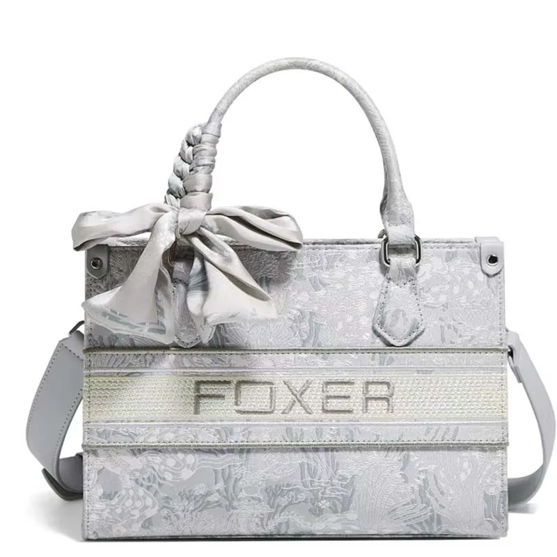 Γυναικεία Τσάντα Χειρός Foxer 9165028F ασημί