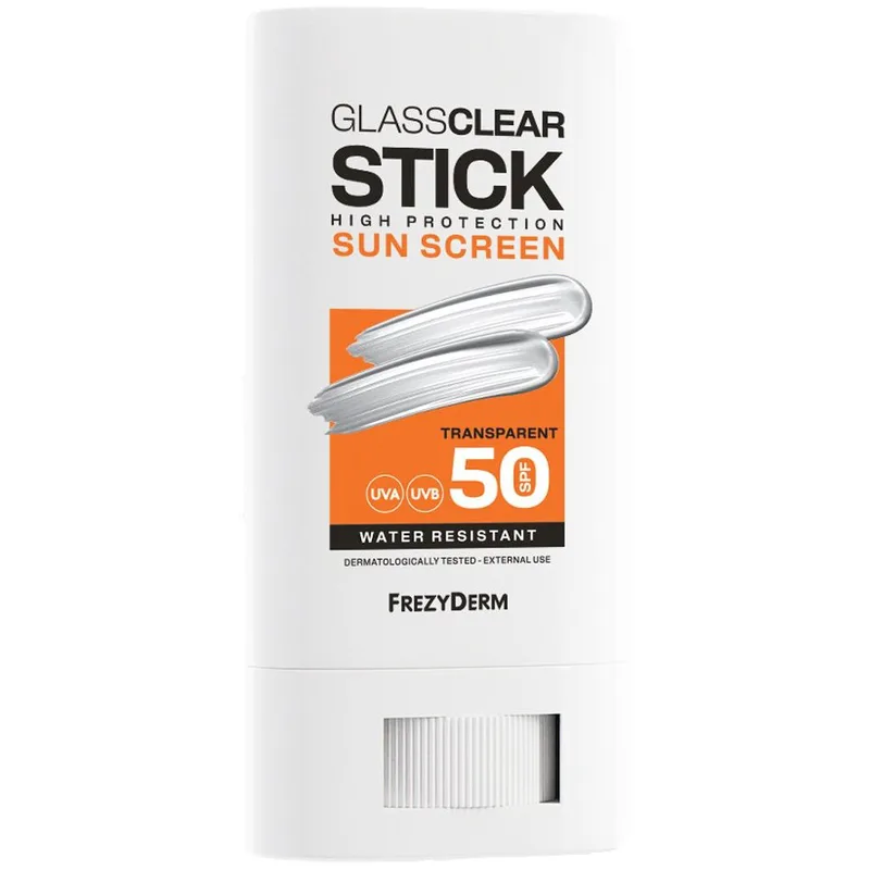 Frezyderm Sun Screen Glassclear Spf50 Stick Διάφανο Αντηλιακό Στικ Προσώπου Υψηλής Προστασίας & Ανάλαφρης Αίσθησης 20ml