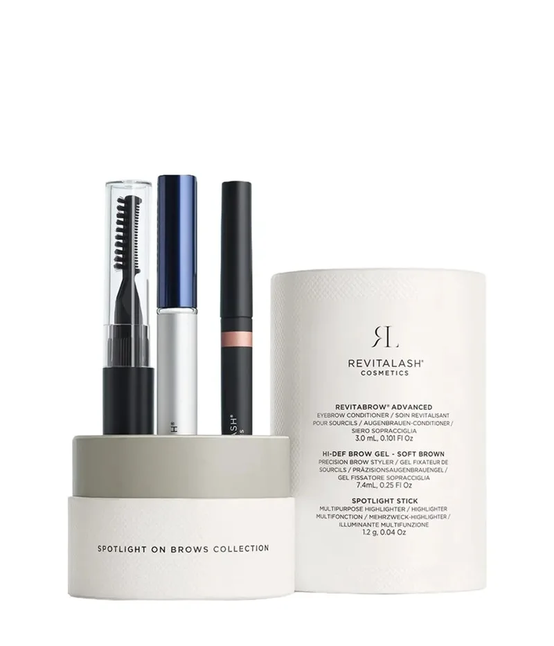 Revitalash Cosmetics Spotlight On Brows Collection (EyeBrow Conditioner 3ml, Brow Gel 7.4ml & Highlighter 1.2g)