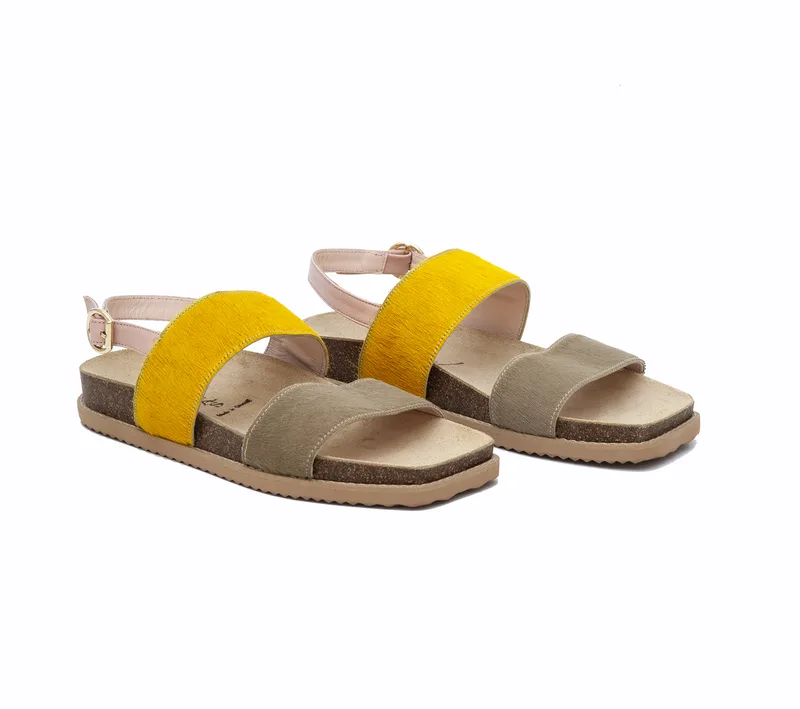 Δερμάτινα Πέδιλα Flat Art 2SS10