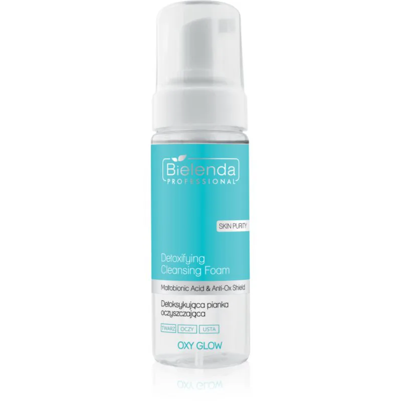 Bielenda Professional Oxy Glow λαμπρυντικός καθαριστικός αφρός με αποτοξινωτικό αποτέλεσμα 160 ml
