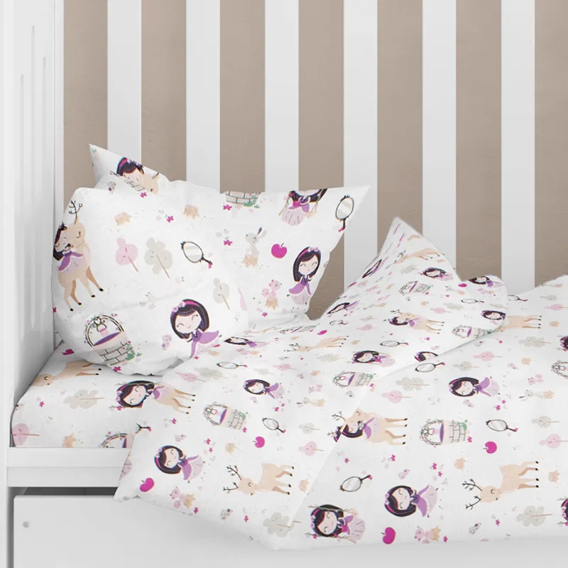 Βρεφική Μαξιλαροθήκη 35x45 Dimcol Lily Deer 179 Ροζ 35x45