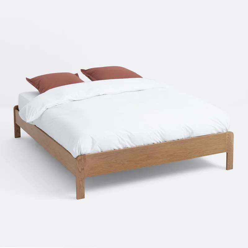 Κρεβάτι από δρυ με τάβλες Μ166xΥ39cm