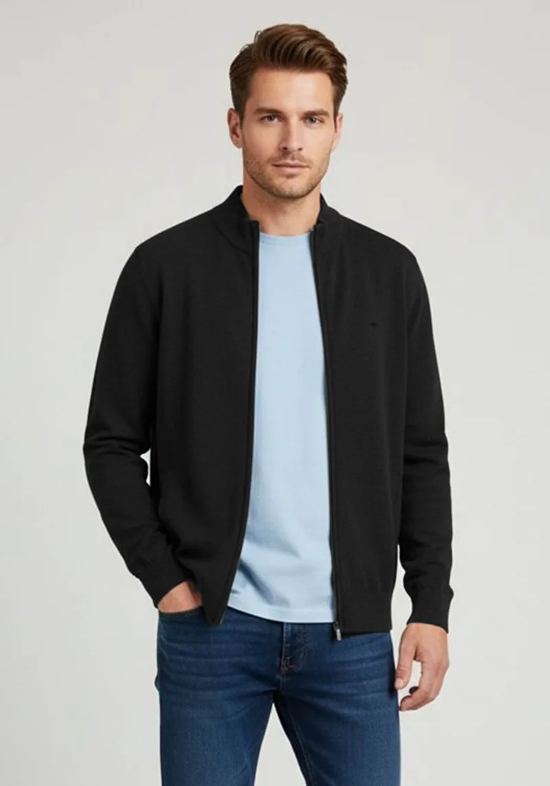 Fynch Hatton Ζακέτα της σειράς Cardigan Zip - 1514 212 999 Black