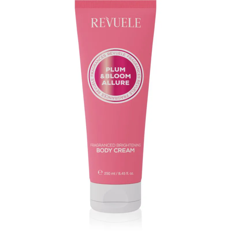 Revuele Plum & Bloom Allure Fragranced Brightening Body Cream Λαμπρυντική κρέμα σώματος με ενυδατικό αποτέλεσμα για γυναίκες 250 ml