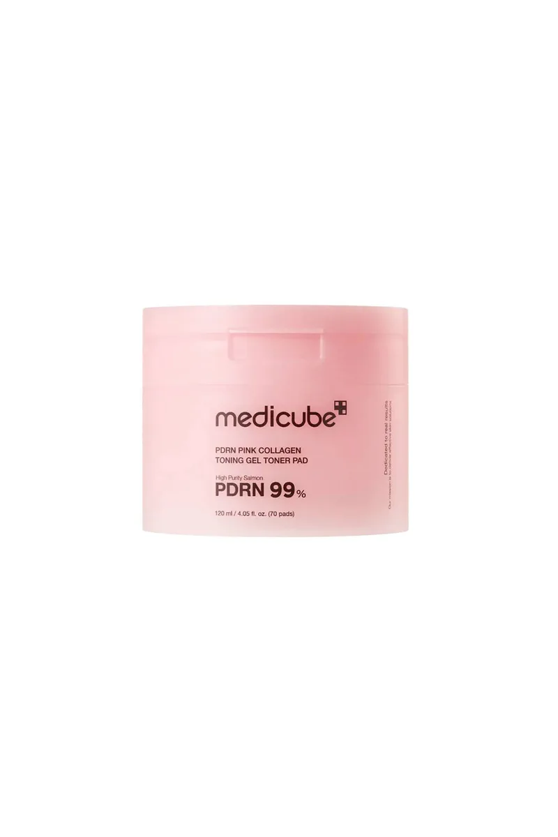 Medicube PDRN Ροζ Collagen Toning Gel Toner Pad - Επιθέματα Εντατικής Ενυδάτωσης, Σύσφιξης & Λάμψης (70 pads) - 8800289461286