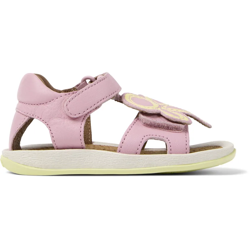 CAMPER Twins - Πέδιλα Για Firstwalkers - Ροζ,Κίτρινο, Μέγεθος 21, Smooth leather