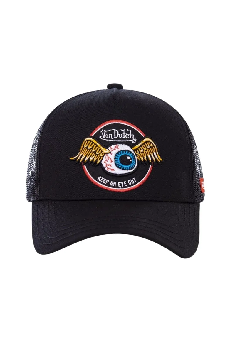 VON DUTCH Trucker Καπέλα VD/0/CAS1/RAG/BLK - BLACK-VD/0/CAS1/RAG/BLK-BLACK