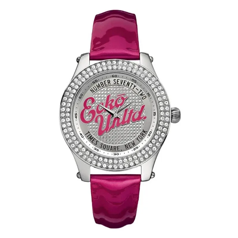 MARC ECKO The Rollie Ροζ Leather Strap E10038M5