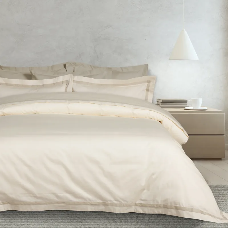 Das home παπλωματοθηκη σετ υπερδιπλη executive 1699 ivory 220χ240