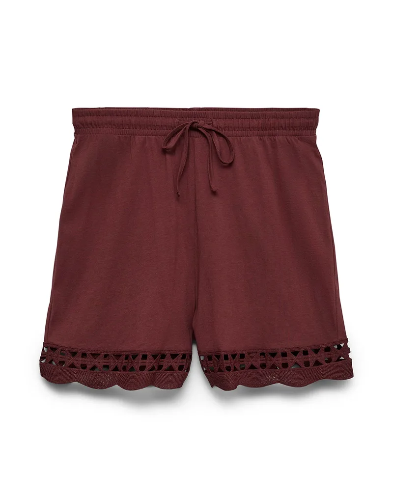 VERO MODA VMGABBY HW SHORTS JRS GA 10339861-Andorra DarkRed