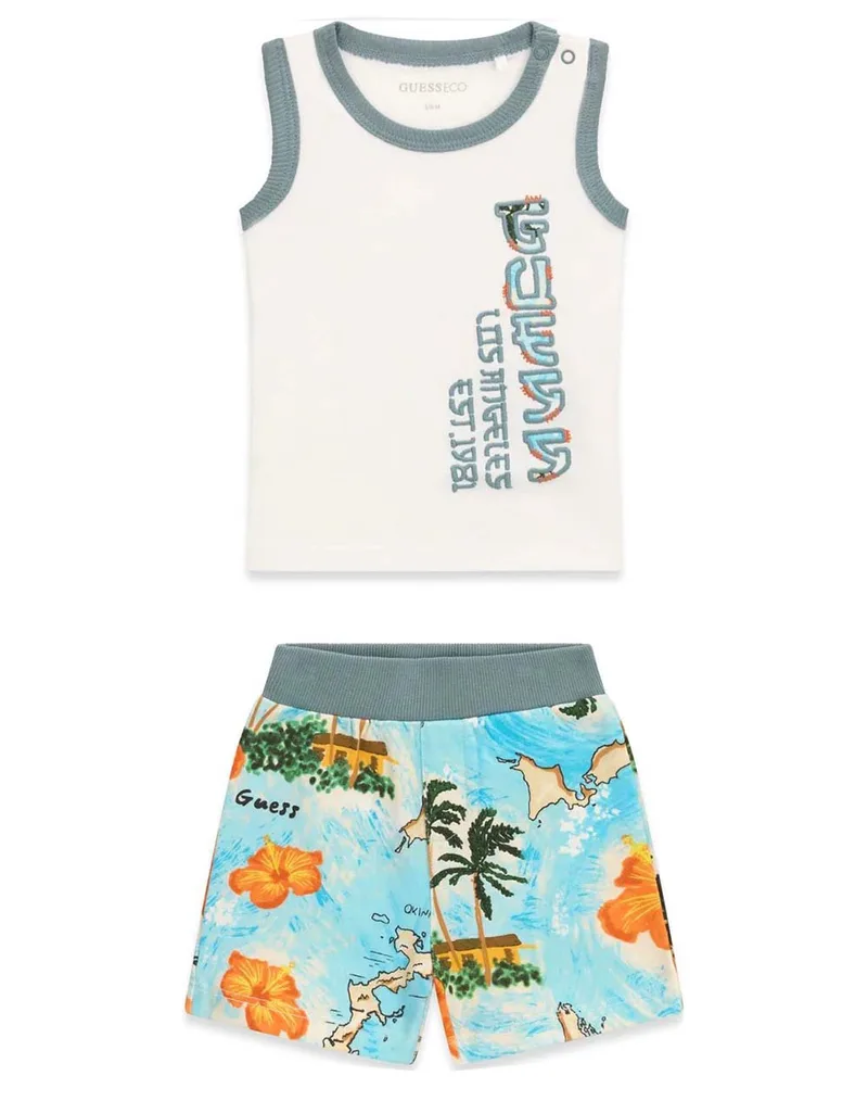 GUESS SET TANK TOP+ACTIVE SHORTS ΣΕΤ ΠΑΙΔΙΚΟ BOY I6GG11K8HM4-G011 White