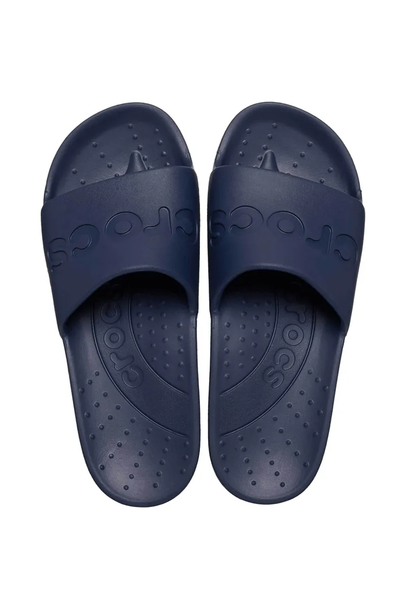 Crocs unisex σαγιονάρες μονόχρωμες με ανάγλυφο λογότυπο - E69107 Μπλε Σκούρο